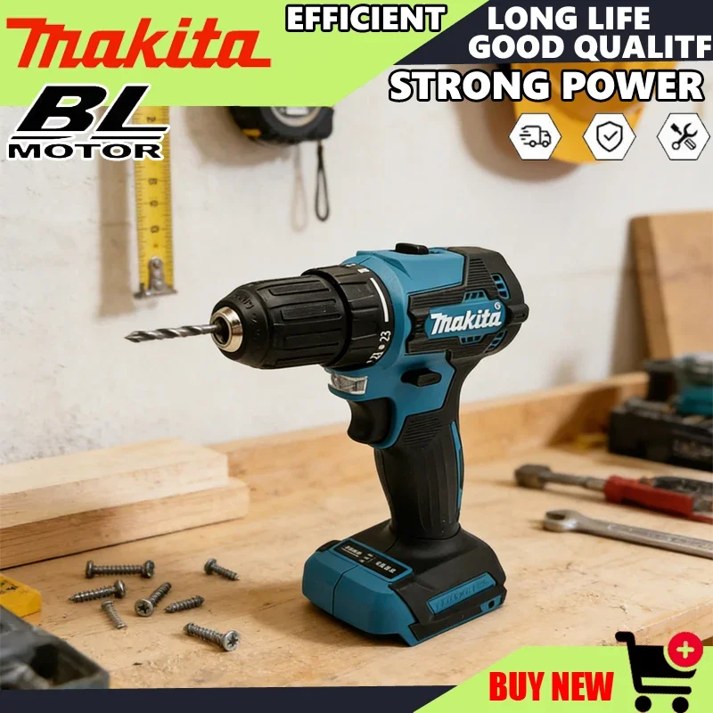 

Аккумуляторная ударная дрель Makita DDF485 18В, бесщеточная, с регулировкой скорости, для сверления и ударных работ, электроинструмент