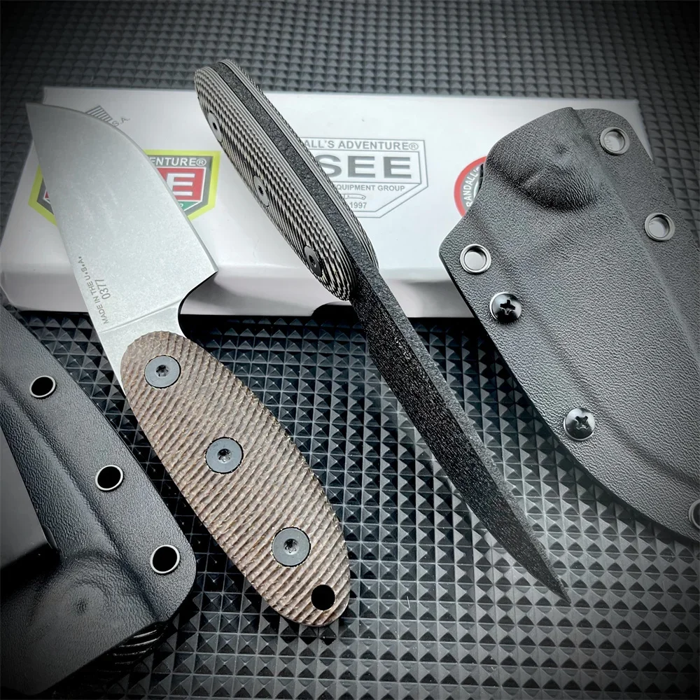 ESEE S Coltello a lama dritta Coltello tattico da esterno Coltello da sopravvivenza da campeggio EDC di alta qualità Lama D2 Manico G10 con fodero Kydex