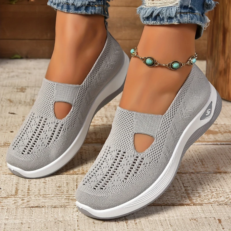 Summer Women's Sneakers Breathable Slip on Walking Shoes Mesh Low Top Womens Vulcanized Shoes Soft Sole Lightweight Women Shoes