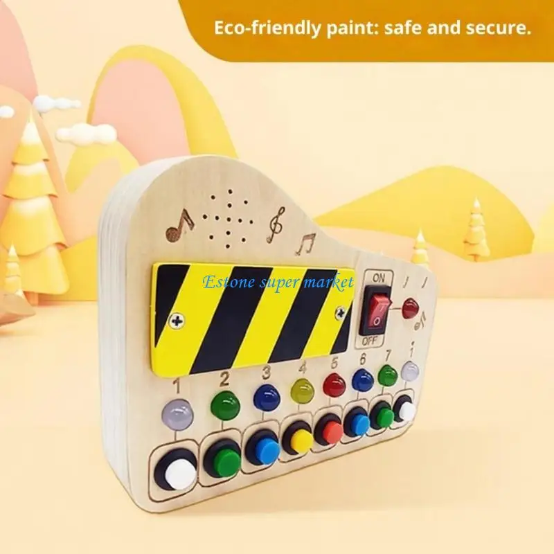 090B 幼児の聴覚感覚の発達のための木製音楽ビジーボード、微細運動能力