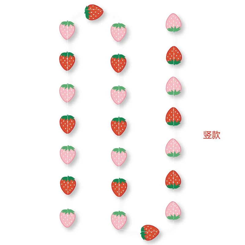 30,5 cm großer Latexballon mit Erdbeerthema, hawaiianische Party-Dekoration, Obst, Erdbeere, Ananas, Papierstränge, Blume, Kinder-Birt – Detail 6
