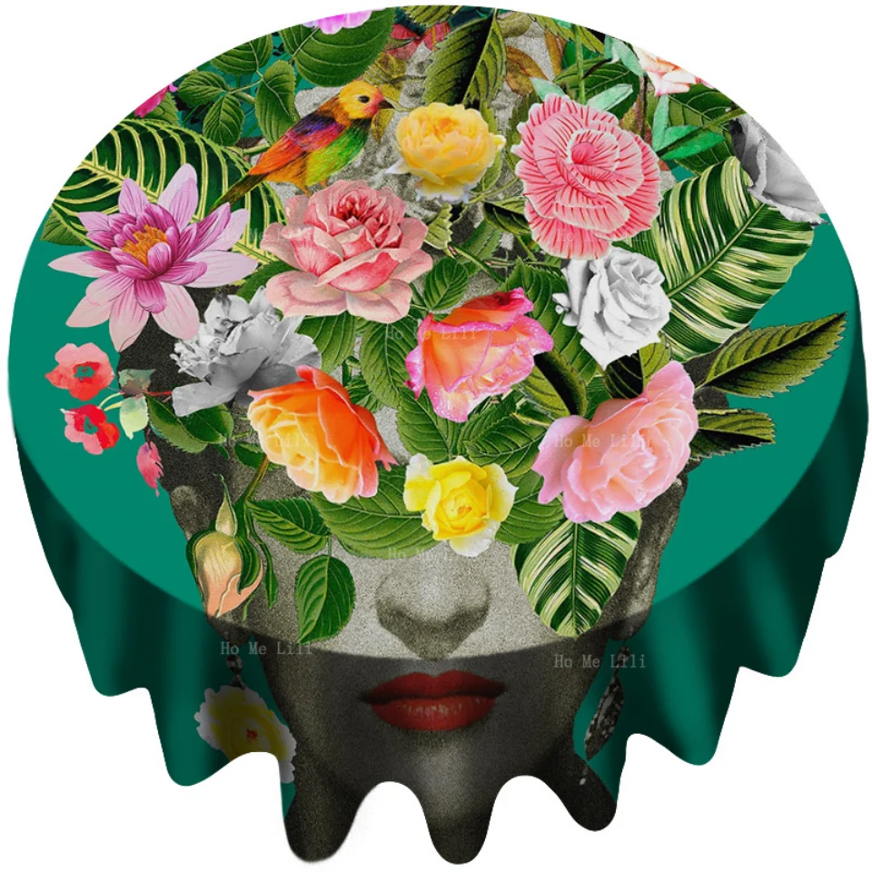 Modern Art Posters And Colorful Flowers Are The Theme Tablecloth By Ho Me Lili For Tabletop Decor