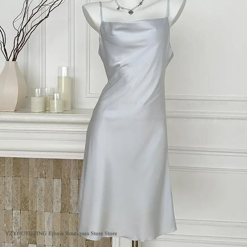 

Summer New Nightgown Intimate Lingerie Female Home Dressing Gown Sleepwear Sexy Suspender Nightdress Silky Satin Loungewear