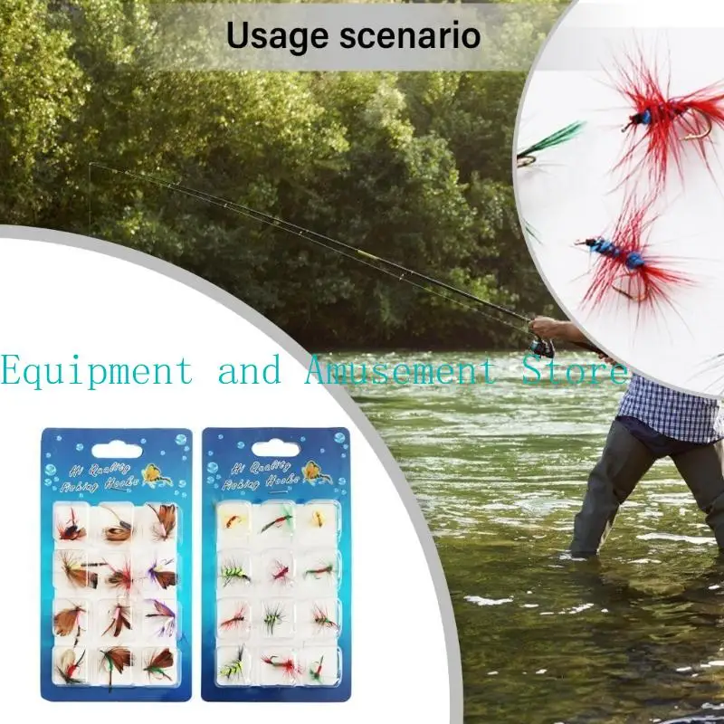 

652F Fly Fishing Insect Fly Fishing Lures Fly Trout Fish Baits Steel Head Hook Fly Fishing Tackle Sharpened Hook Fly