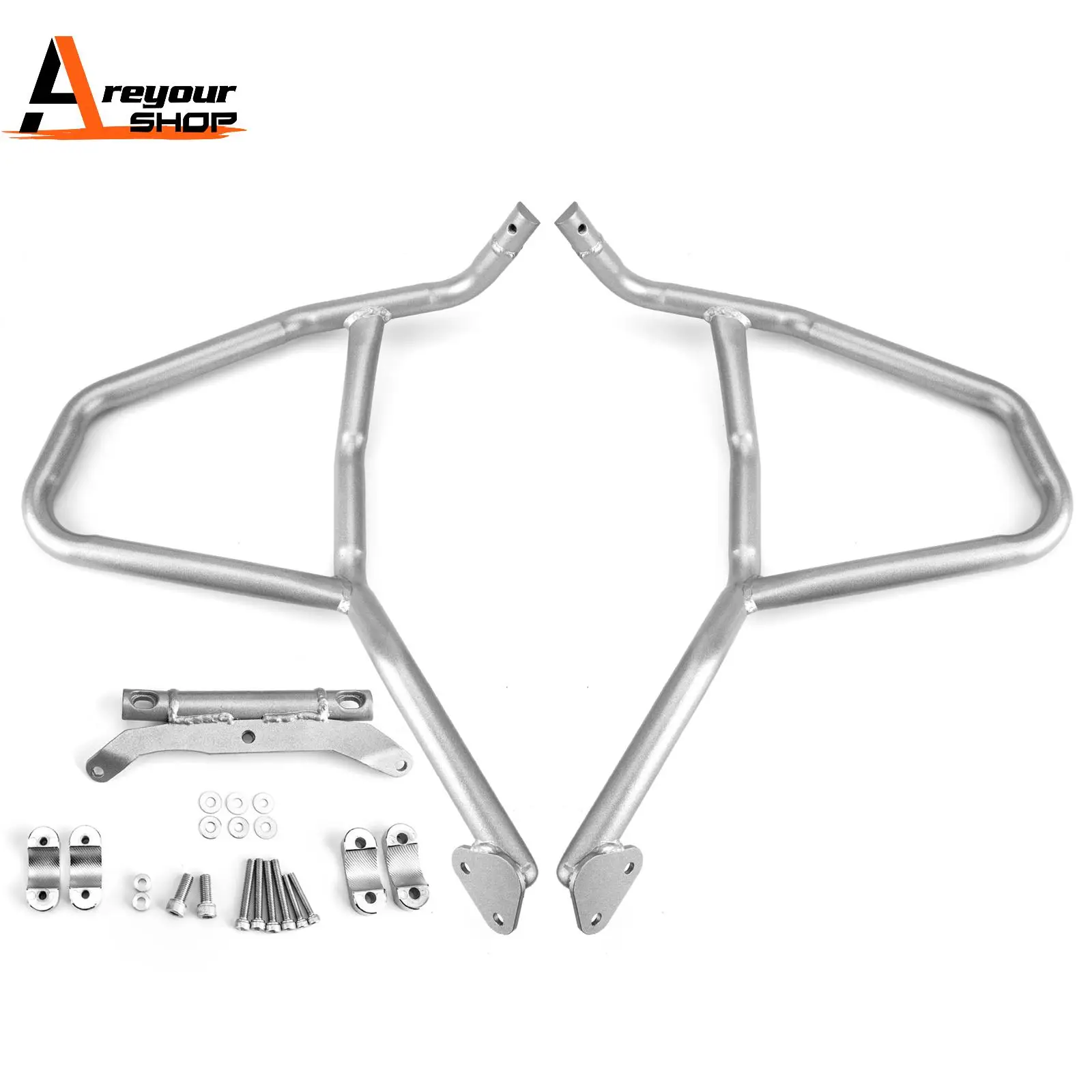 

Upper Engine Guard Crash Bars Tank Guard Protector for BMW G310GS 17-18 Silver