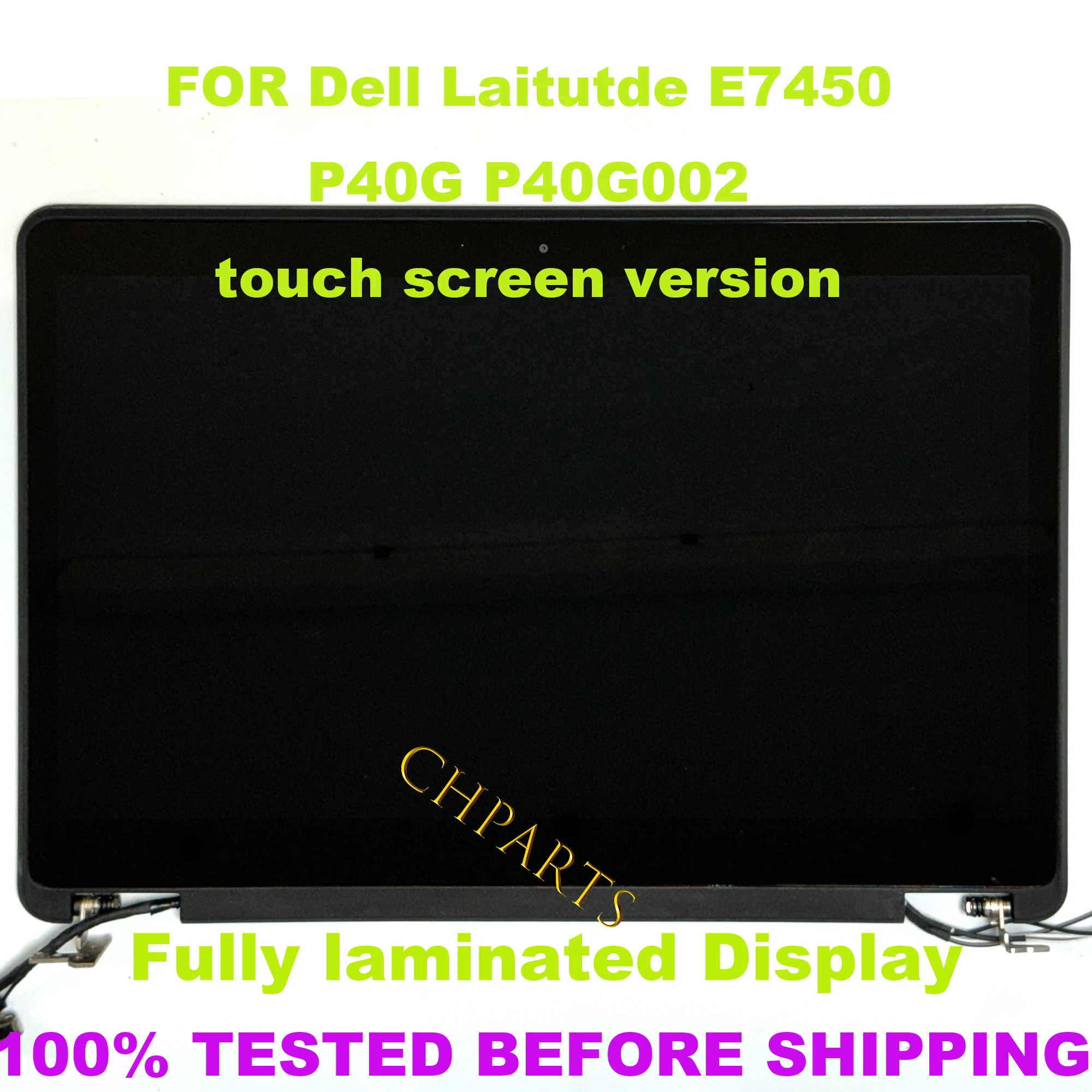 Tela LCD Touch Laptop substituição, montagem completa com dobradiças, Dell, Latitude E7450, P40G, P40G002, FHD, 14 em, 1920*1080