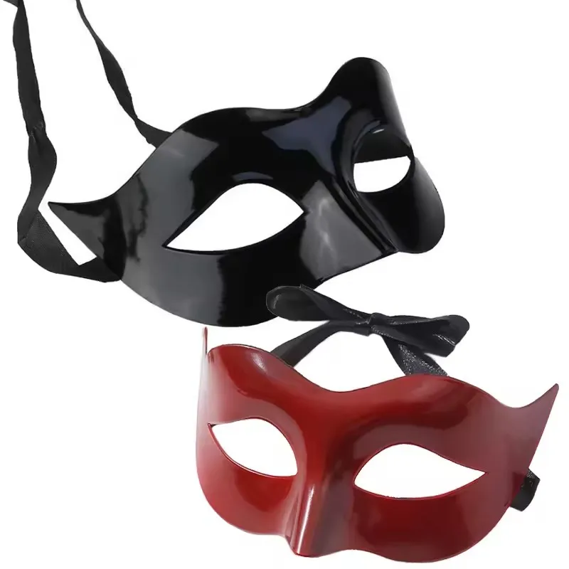

Women Man Sexy Gentleman Masquerade Mask Prom Halloween Party Props Black White Retro Mask Plastic Half Face Cosplay Mask