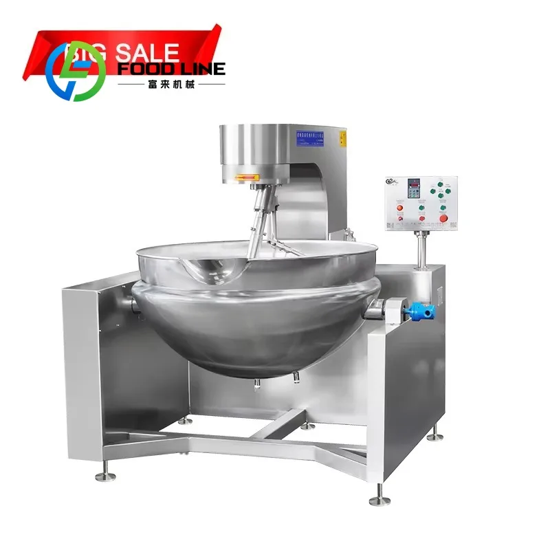 Industrial Planetary Cooking Kettle Stainless Steel Full Automatic Mixer for Professional Chestnut Paste Processing Customized