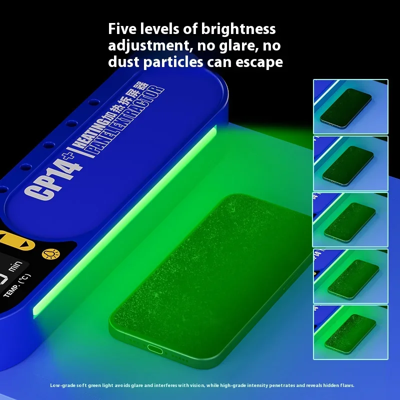 MECHANIC CP14 Plus LCD Screen Heating Separator with Dust Detection Light For iPhone Samsung iPad Screen Pre-Heating Remove Pad