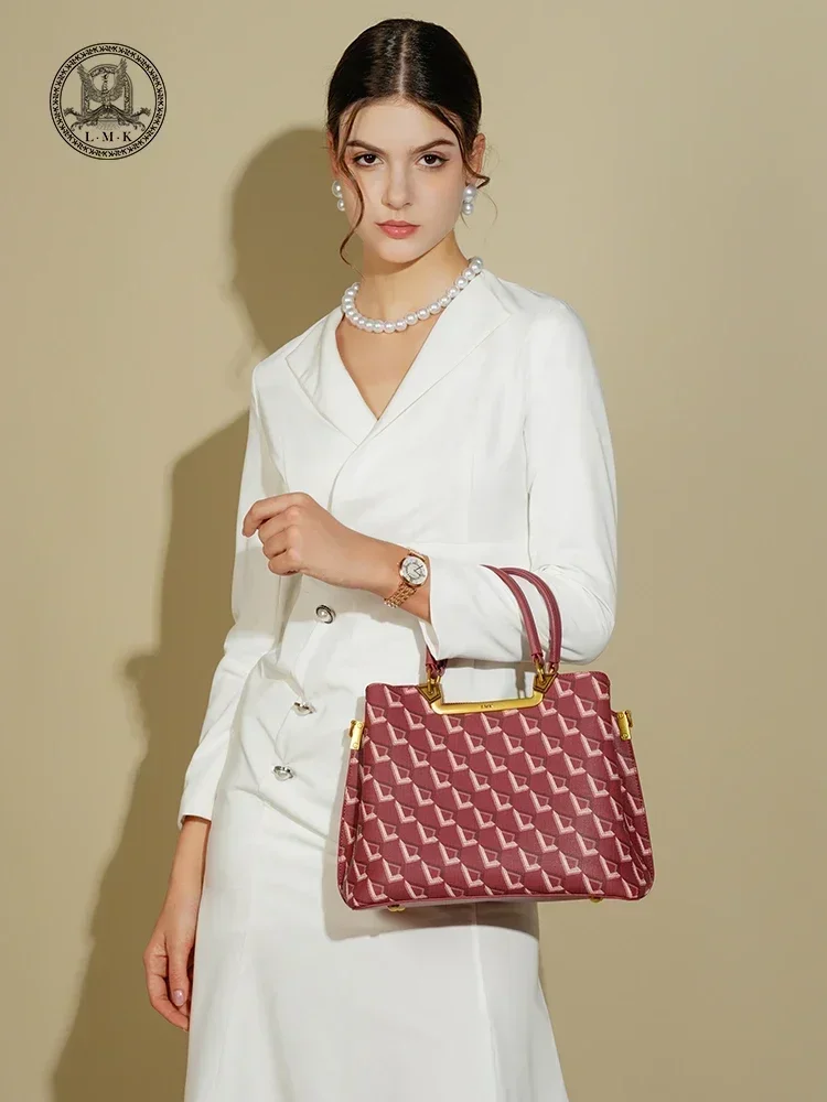 

LMK red bag, high-end versatile handbag luxury brand bag ladies hand bags luxury designer handbag
