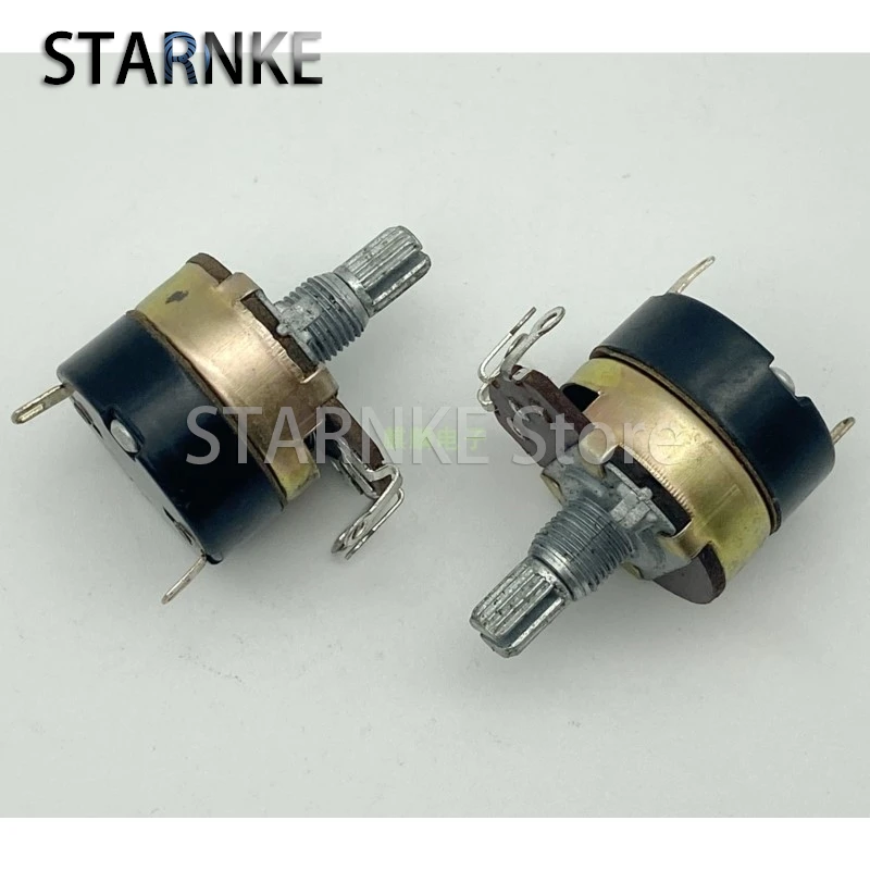 3PCS WH138 Type Single With Switch Potentiometer B5K Flower Shaft Length 15mm Adjustment Dimming Speed Table Lamp Dimming