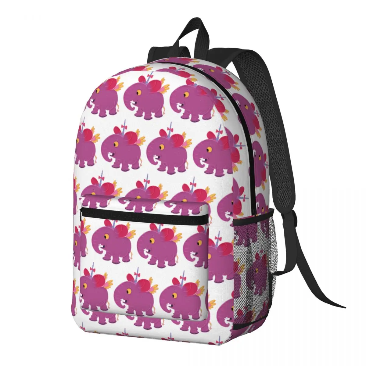 Elephant Sticker Sweet Elephant Unicorn Backpack Daypack Large Capacity Kids BookBag School Bag Shoulder Bags for Men Women