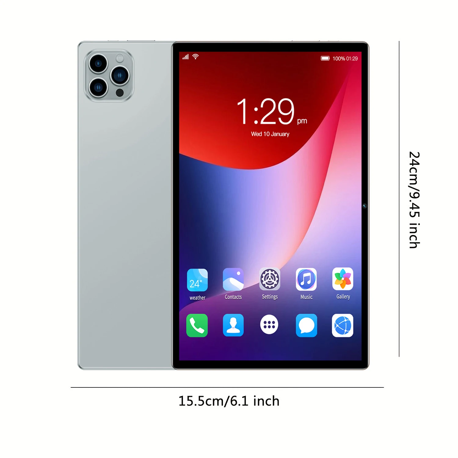 تابلت 10.1 بوصة يعمل بنظام Android 13، 6 جيجابايت + 128 جيجابايت، وحدة المعالجة المركزية ثماني النواة، يدعم الكاميرات المزدوجة 5 ميجابكسل + 13 ميجابكسل، بطاقات SIM المزدوجة، بطارية 6000 مللي أمبير في الساعة