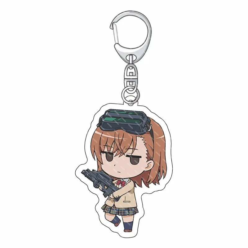 Keychain Woman Toaru Kagaku No Railgun Key Chain Men Misaka Mikoto Pendant Key Ring Unisex Elegant Key Holder Jewelry Llaveros