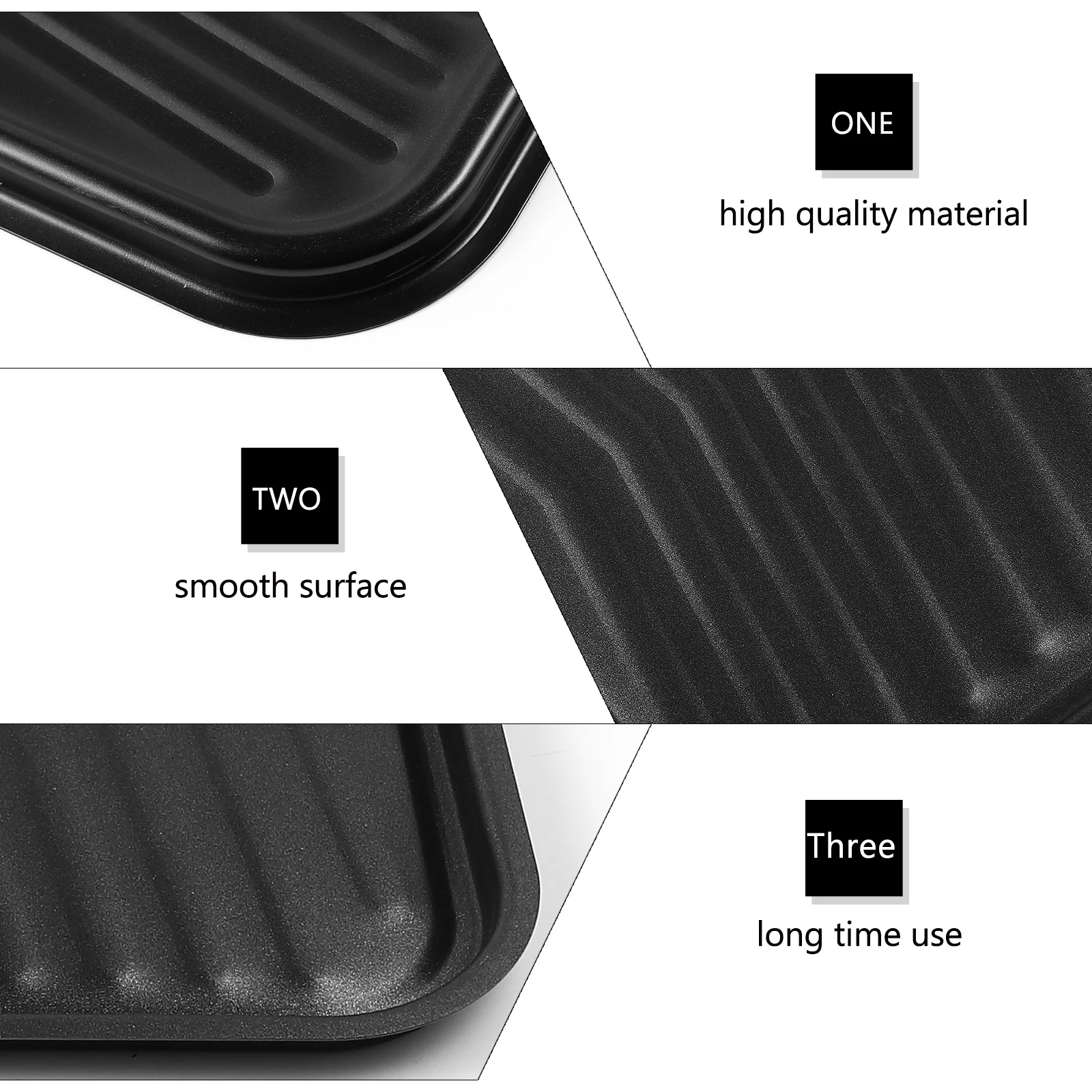 

Thickened Non-Stick Grill Pan Steel Plate Material Lightweight Easy Clean Bbq Tray Barbecue Roasting Frying Pan
