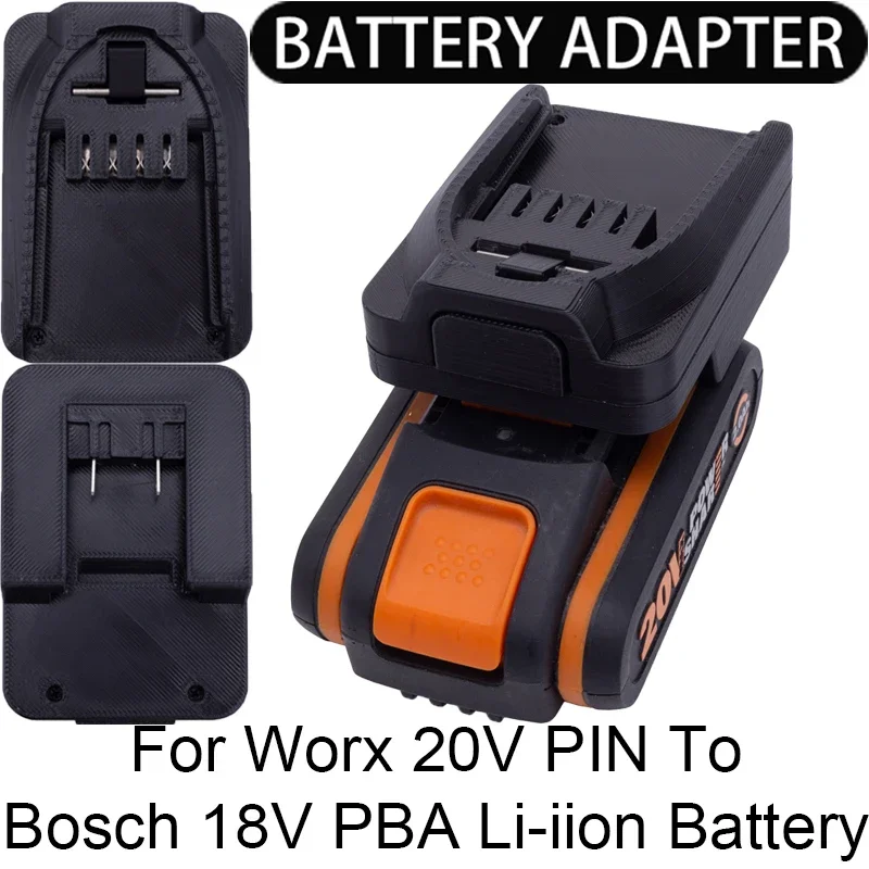 

Battery adapter/converter for Bosch 18V PBA Li-ion tools to Worx 20V 4PIN Li-ion battery adapter Power Tool Accessories