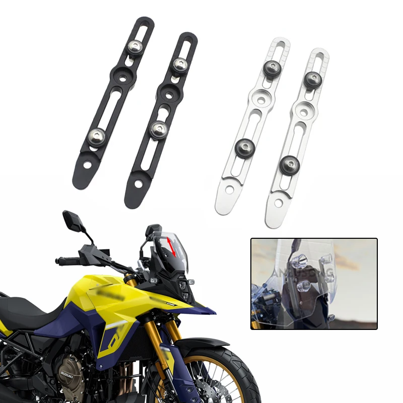 Motorcycle Windscreen Adjusters Airflow Adjustable Windscreen Bracket For Suzuki V-Strom 800DE DL800 DL 800 DE 2022 2023 2024