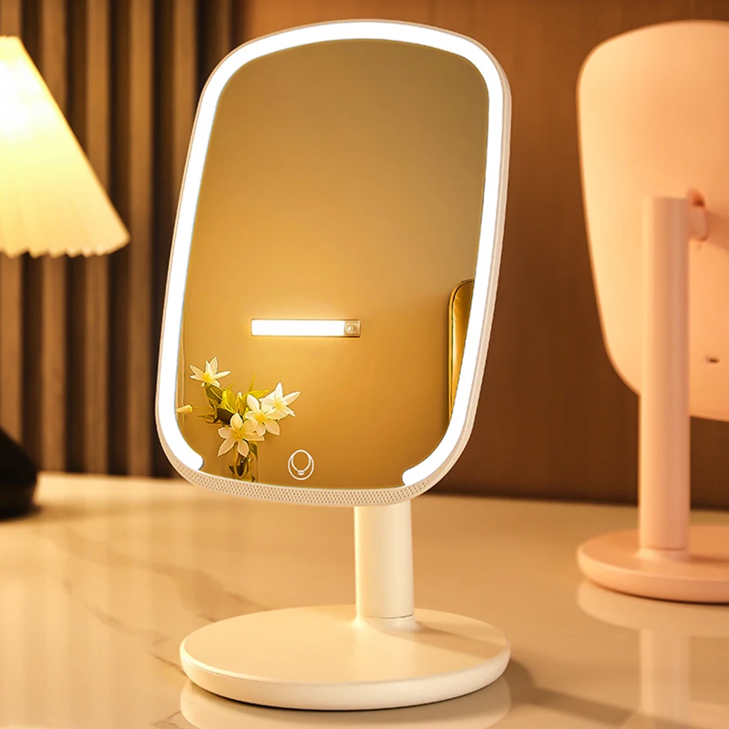 Vintage Nordic Makeup Mirror Led Light Korean Style Makeup Mirror Kawaii Asthetic Ozdoby Do Pokoju Home Design Accessories