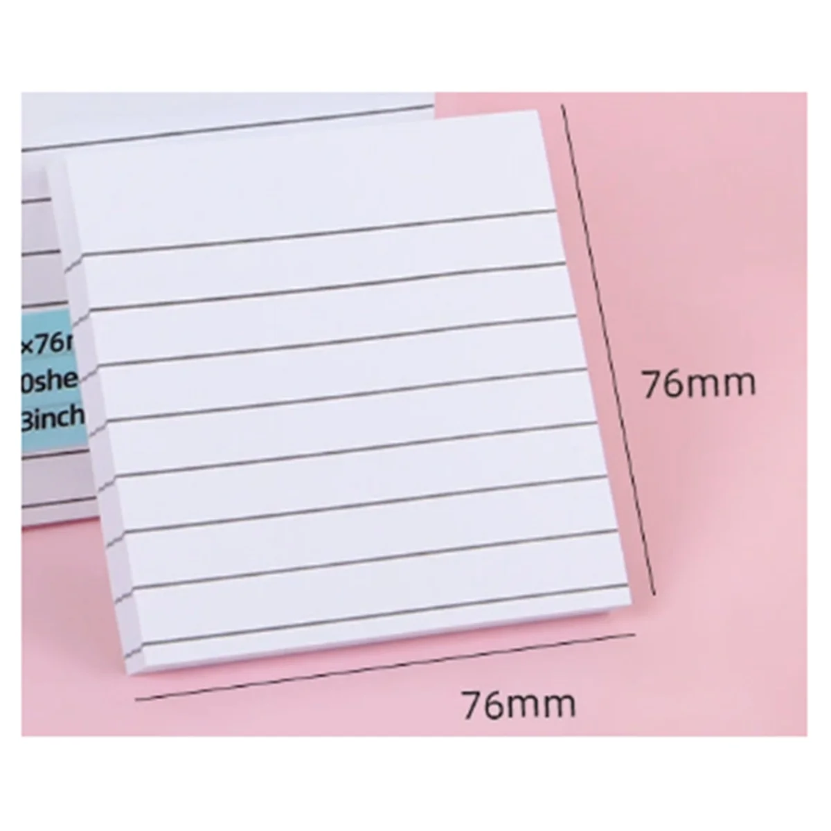 ใหม่เรียงราย Sticky Notes 3x3 นิ้วโพสต์ Sticky Notes ที่มีเส้น, หลายสีปกครองที่มีสีสัน Super Sticking Power Memon Pads