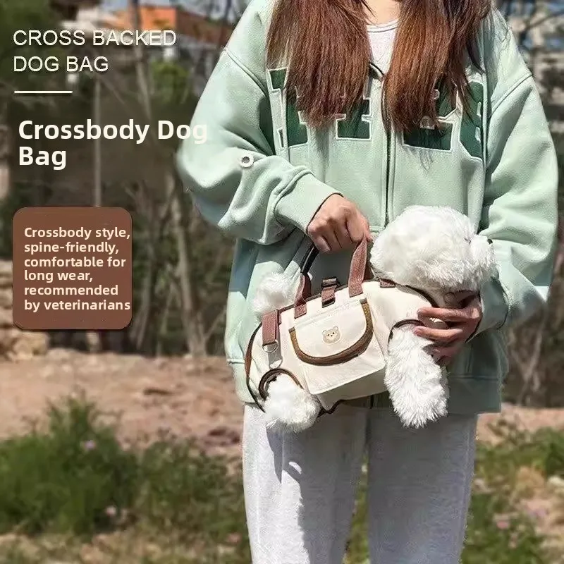 

Outdoor Pet Backpack Crossbody Dog Bag Lightweight Portable Pet Carrier for Small Dogs And Cats Traveling Pet Accessories
