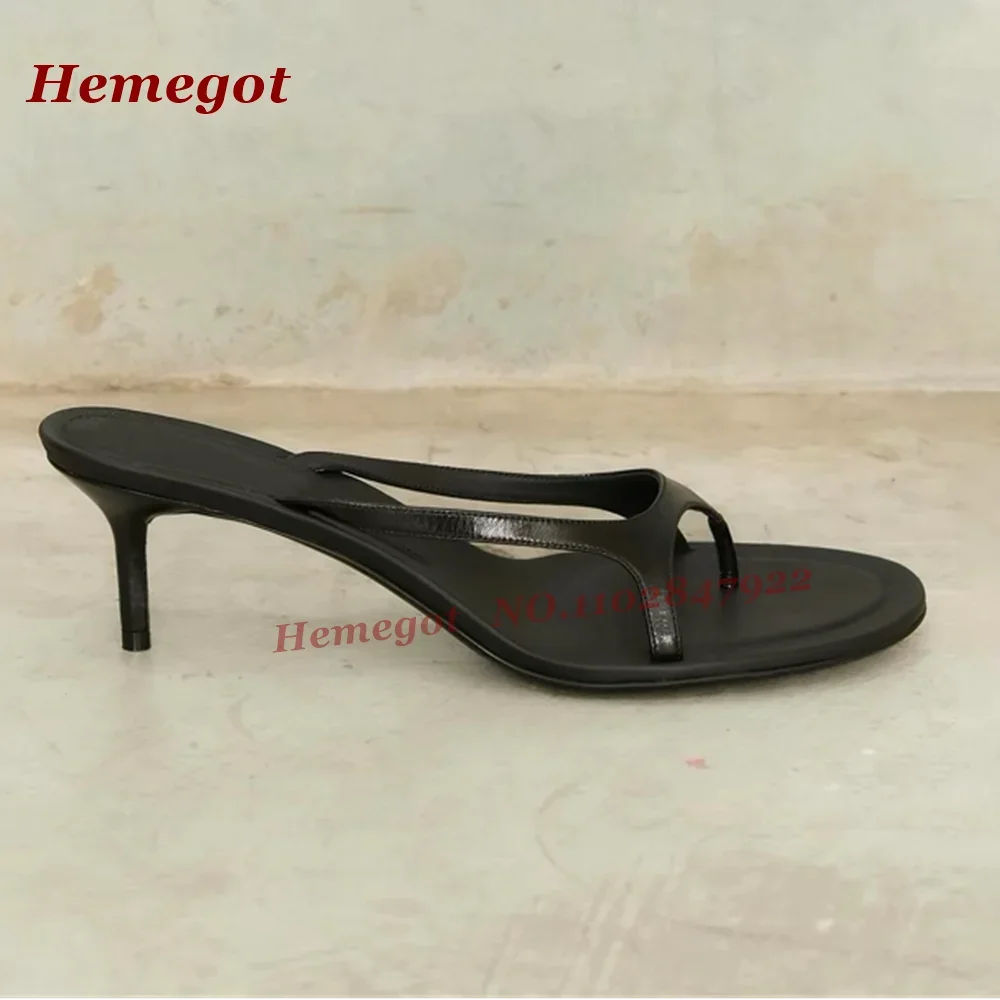 

Side Air Patchwork Solid Women's Slippers Black Clip-Toe Kitten Heels Slippers Outside Casual Concise Shoes Summer 2026 New Sexy