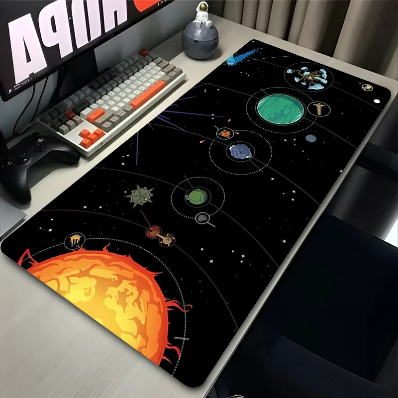 

Mouse Pad XXL Anime Gamer Outer Wilds Mousepad Laptop Universe Space Solar System HD Desk Mat PC Gaming Accessories Keyboard Pad