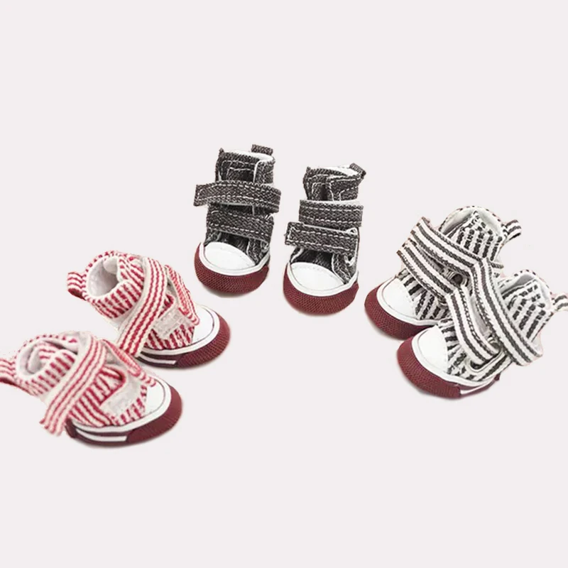Pet Dog Anti-slip Shoes Puppy Sneakers Breathable Booties Outdoor Casual Canvas Sneakers for Teddy Small Middle Dogs 4Pcs/set - view 6