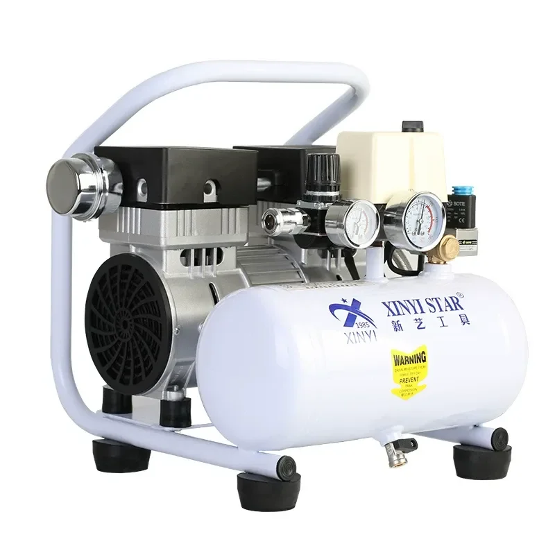 Silent oil-free air compressor Small portable high-pressure air pump 220V woodworking paint air compressor storage tank