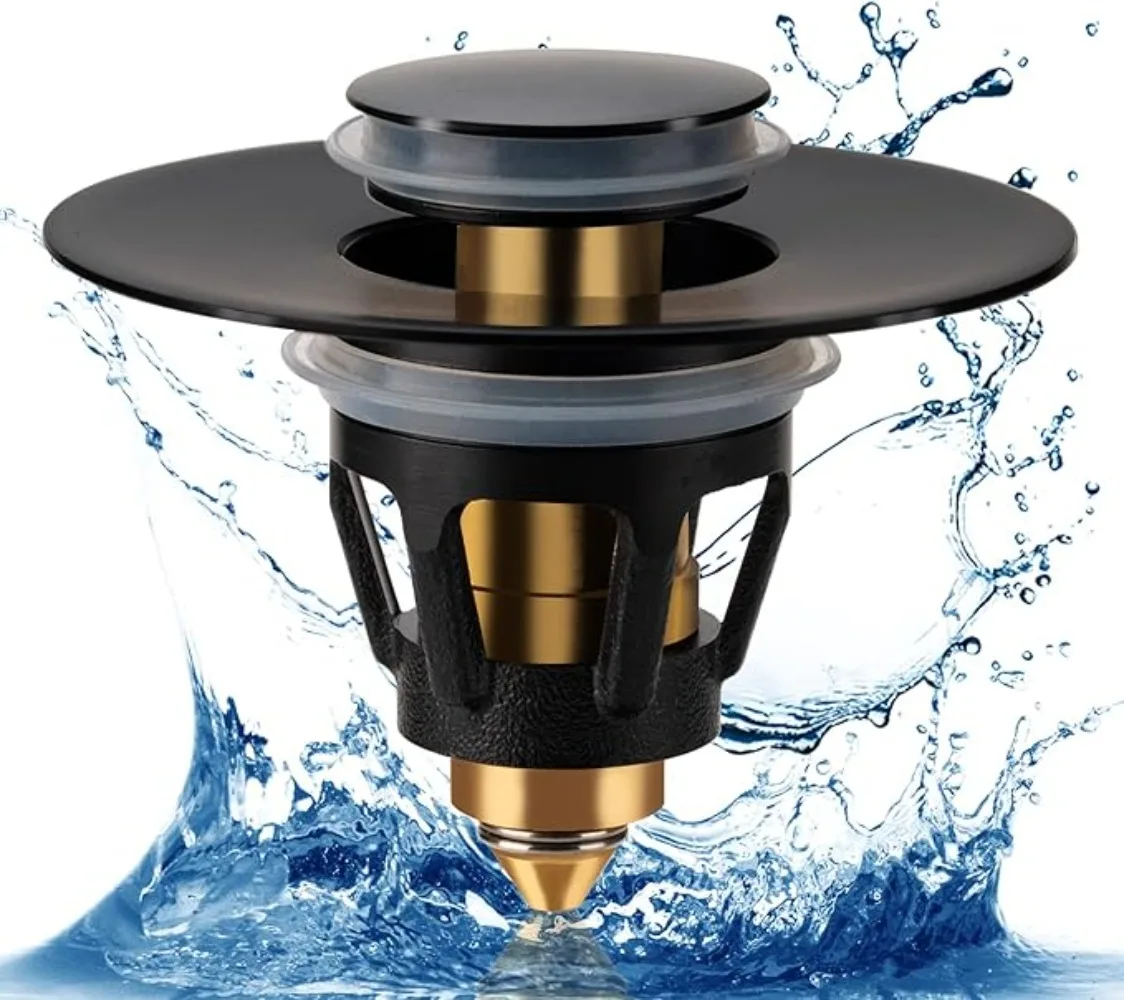 

Press Bounce Basin Pop-up Drain Filter Bathroom Shower Sink Filter Plug Wash Basin Hair Sink Strainer Kitchen Bathtub Stopper