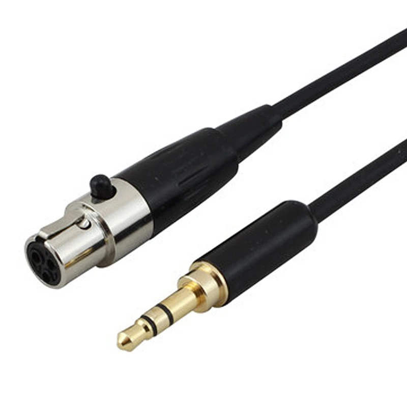 DT21 3.5mm Jack to 3Pin Mini XLR Female Audio Cable for BM800 PC Headphone Mixer Microphone Stereo 0.5M Black