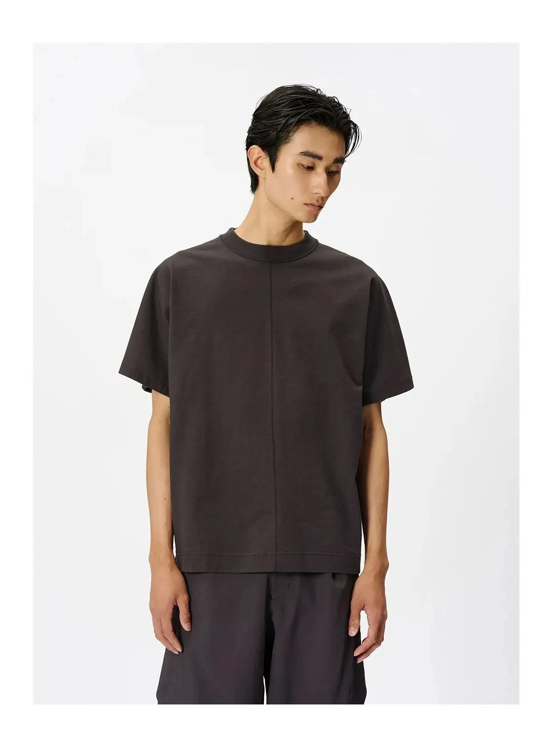 

JLAL X GDW Collaboration Heavyweight Fiber Blend Short Sleeve T-Shirt Wide Ribbed Neckband Breathable Sweat Absorbent
