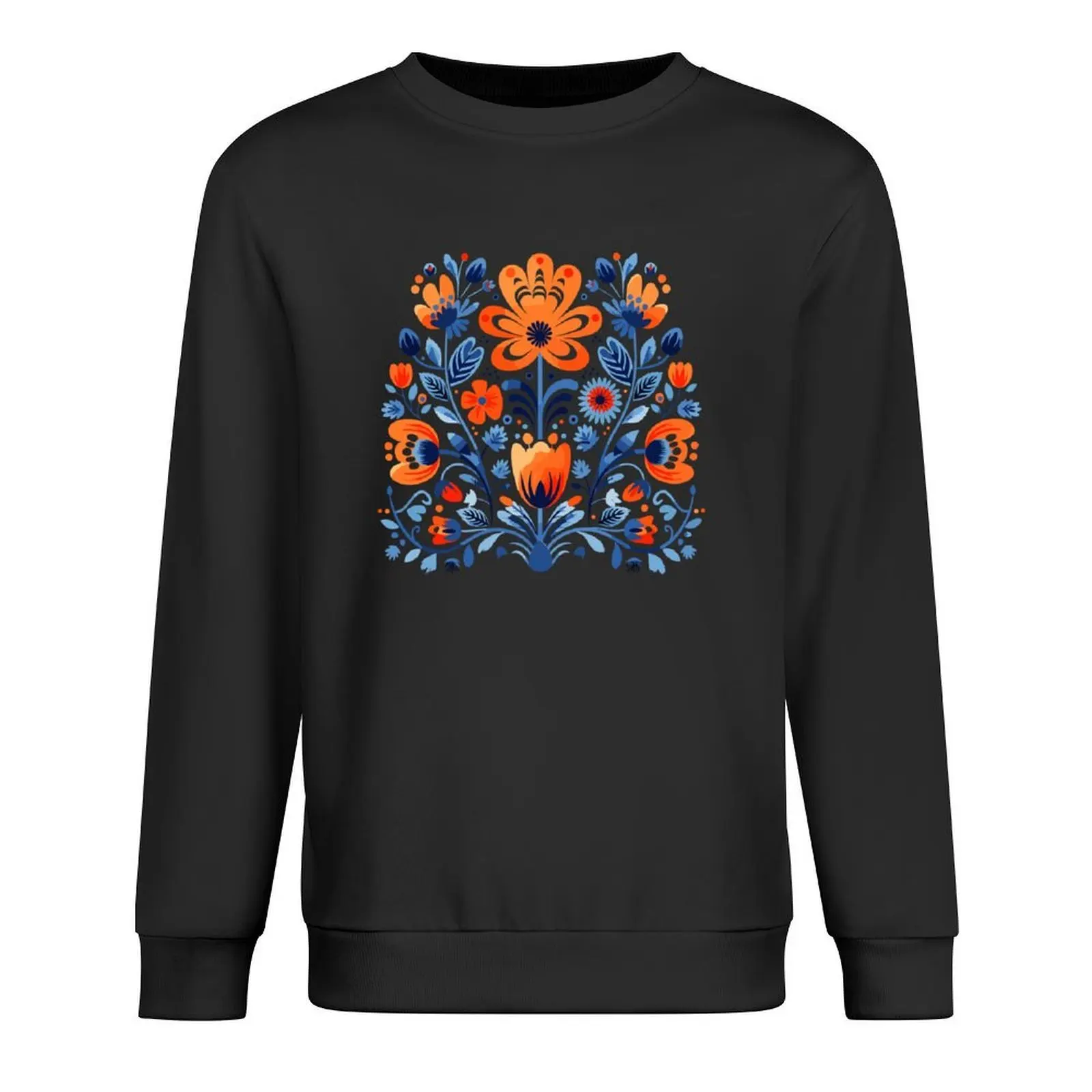 

Flowers Floral Polish Folk Art Pullover fashion men clothes for men japanese style men's sweat-shirt set men sweatshirt