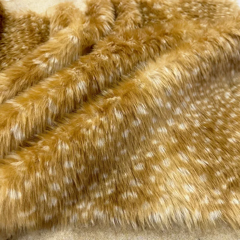 Print High-grade Leopard Deer 2cm Short Plush Artificial Hair Cloth Costume Imitation Fur Clothing Fabric Background Cloth