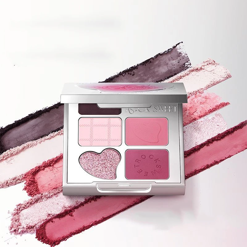 

Contour Highlight Face For A Shimmery Five Color Eye Shadow Palette Matte Glitter Smoked Makeup Earth Color Eye Shadow Blush
