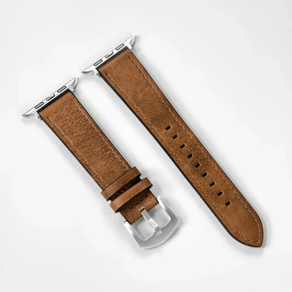 Kalbsleder-Uhrenarmband für Apple Watch 49mm 46 45 42 40mm 41mm Damen Herren Armband für iWatch Serie 11 10 9 8 7 6 Se Band