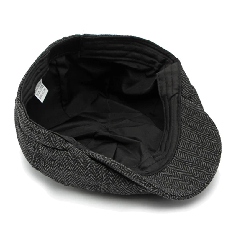 男性と女性のためのnewsboy octagonal Hat、ツイルフラットキャップ、ハリボーンキャップ、調整可能なカビーberet、ソリッドグリーン、レッド、英国スタイル