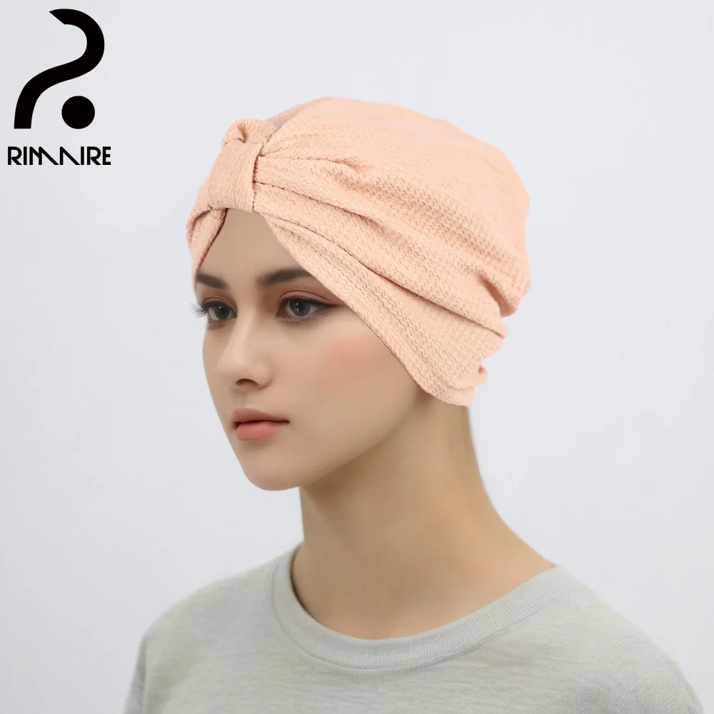 RIMAIRE Pure Color Muslim Hijabs for Women Elastic and Comfortable Hat Hijab Fashionable Turban Islam Soft Headscarf