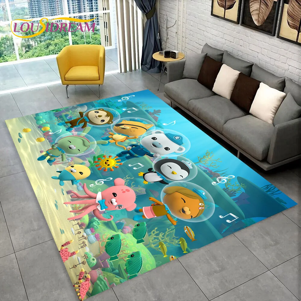 The Octonauts Barnacles Cute Cartoon Rug Carpet for Living Room Bedroom Home Decor,Floor Mat Non-slip for Sofa Doormat Gift Kids