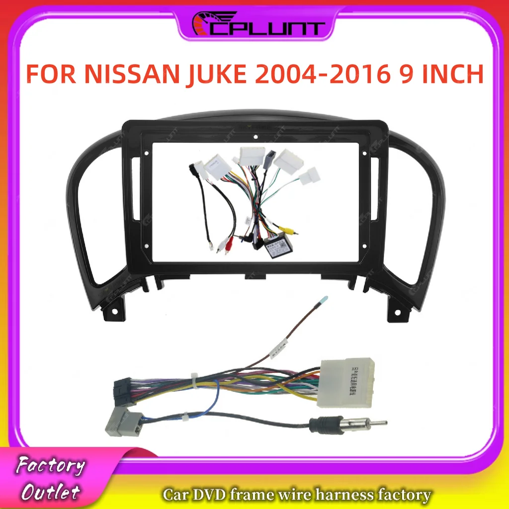 2 Din Car Stereo Radio Frame Fascia Adapter For NISSAN JUKE 2004-2016 9 INCH Android DVD Dash Fitting Panel Kit