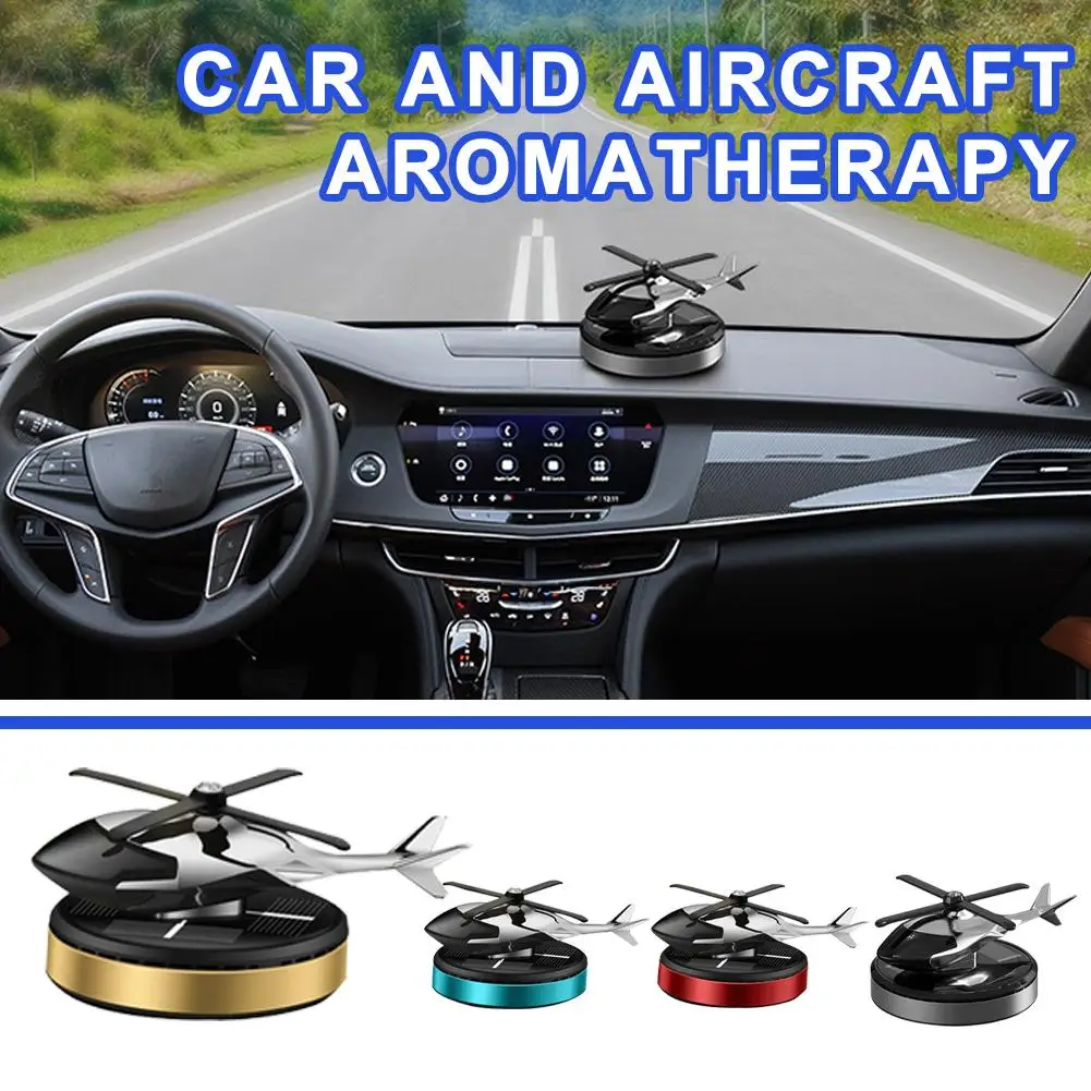 

Solar Car Air Freshener Helicopter Propeller Fragrance Flavoring Diffuser Original Accessories Perfume Interior Decor Suppl N1H4