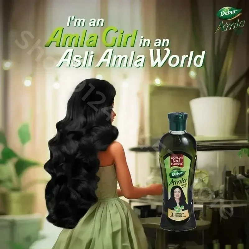 

India Dab Amla ur HAIR OIL for Healthy Hair and Moisturized Scalp Indian Gooseberry Nourishing Black Smoothing Hair Oil 180ml