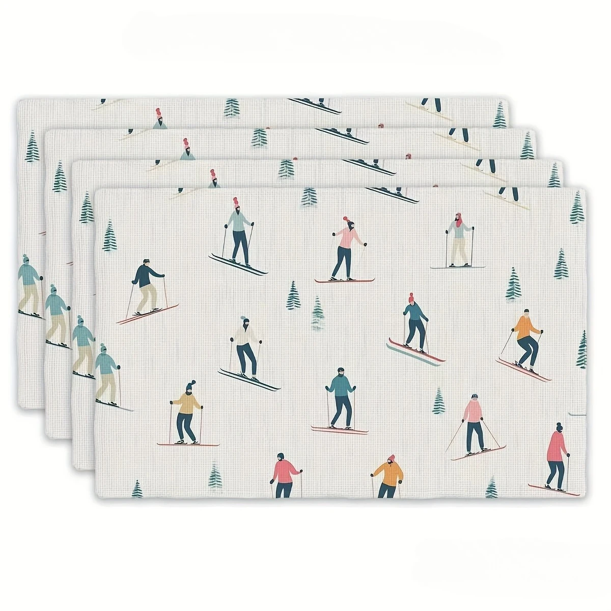 Eucalyptus Greenery Bless Our Home Quote Print Rectangular Placemats  Set Farmhouse Dining Table Decor Mats 4PC 6PC 8PC