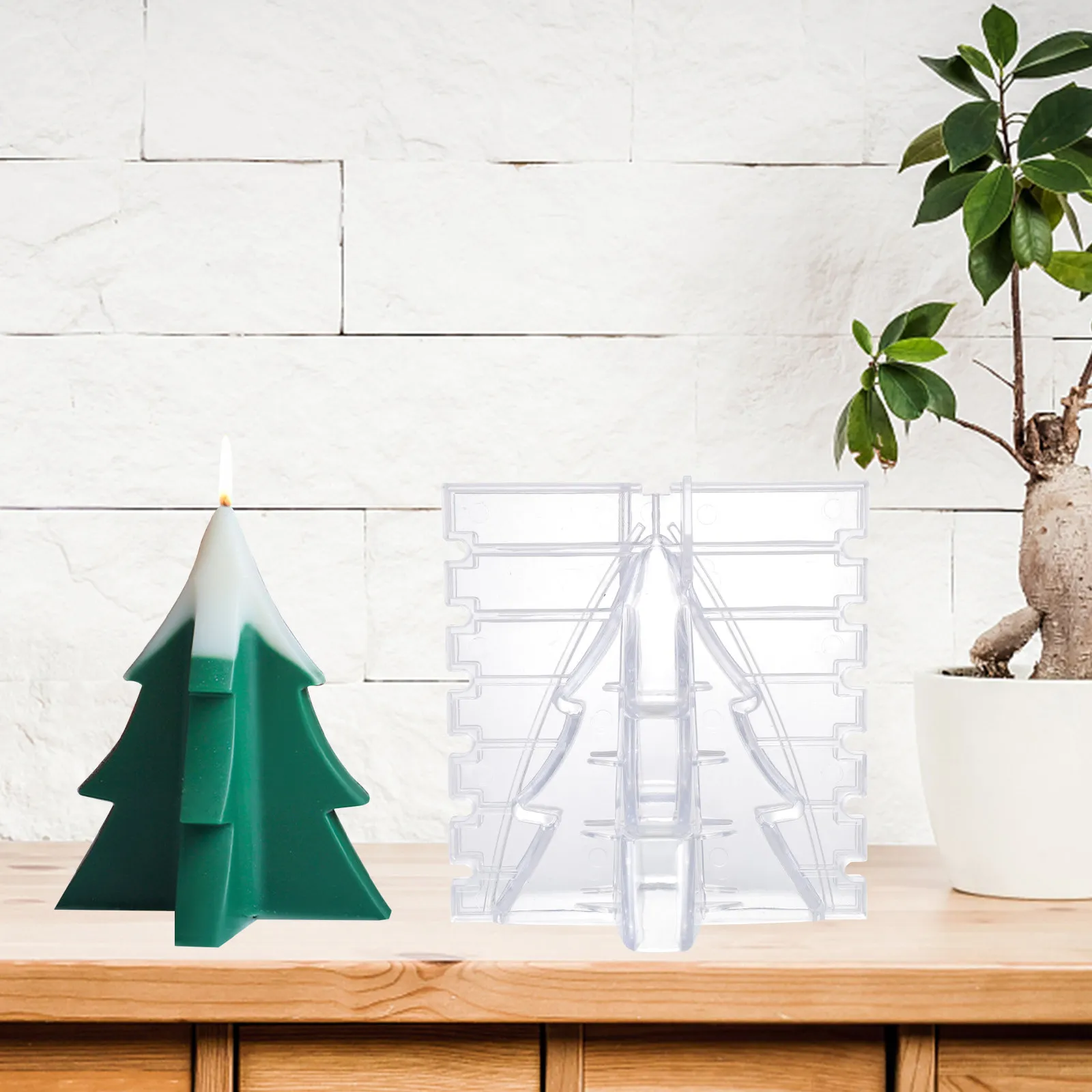 

Christmas Tree Mold Creative Plastic DIY Making Mold Smooth Surface Lightweight Portable DIY Molds