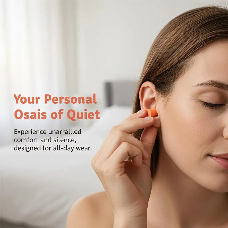 Soft Foam Earplugs 38dB Noise Cancelling 10 Pairs Multicolor Hypoallergenic with Storage Cases for Sensitive Skin