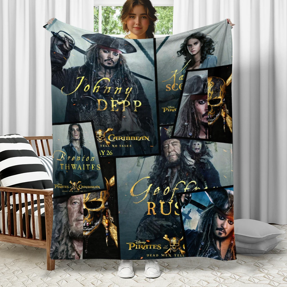 Pirates of the Caribbean blanket,Used for sofa,bed,living rooms,travel,picnics,office,vintage,gifts,,thin blankets,fall guys,hom