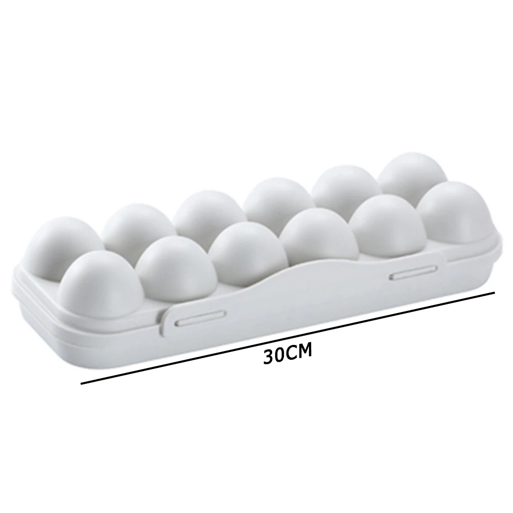 12 Grid Egg Holder Plastic Egg Protector Tray Portable Eggs Carrier Container Case for Refrigerator Camping Picnic Hiking Travel