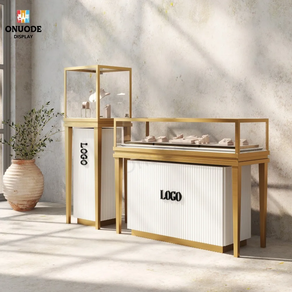 Custom.High-End Jewelry Store Custom Design with Glass Display case Cabinet and Wooden Showcase Furniture for Retail Chains