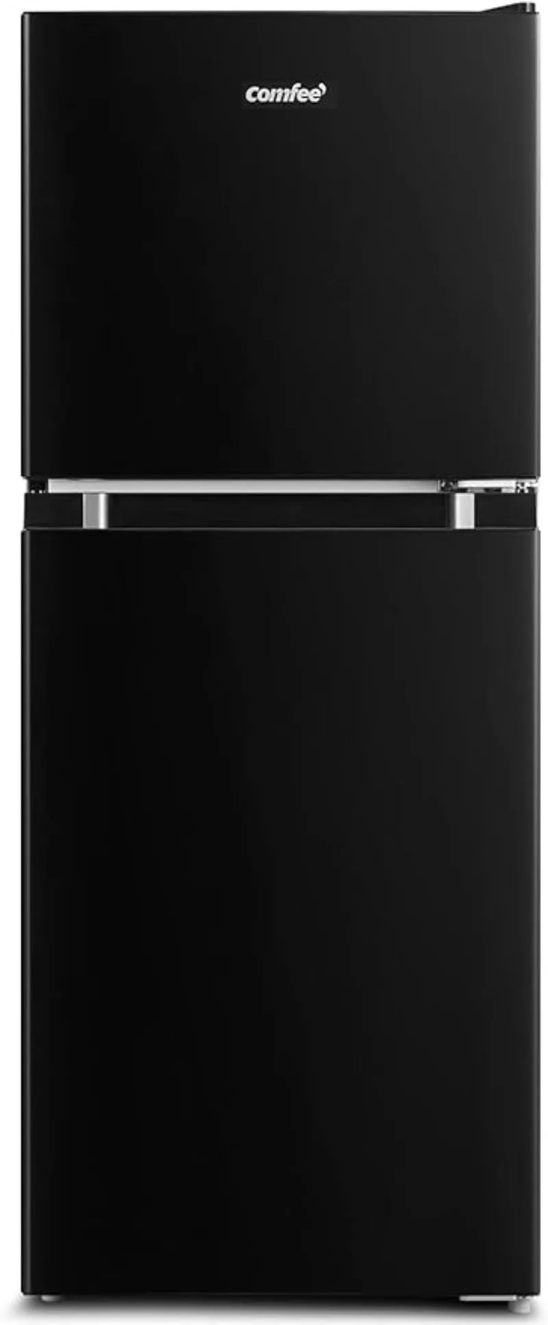 

COMFEE' CRM45D3ABB Cu Ft Mini Fridge with Freezer, Energy Saving, Adjustable Legs, Removable Shelf, Double Door, 4.5 Cuft, Black