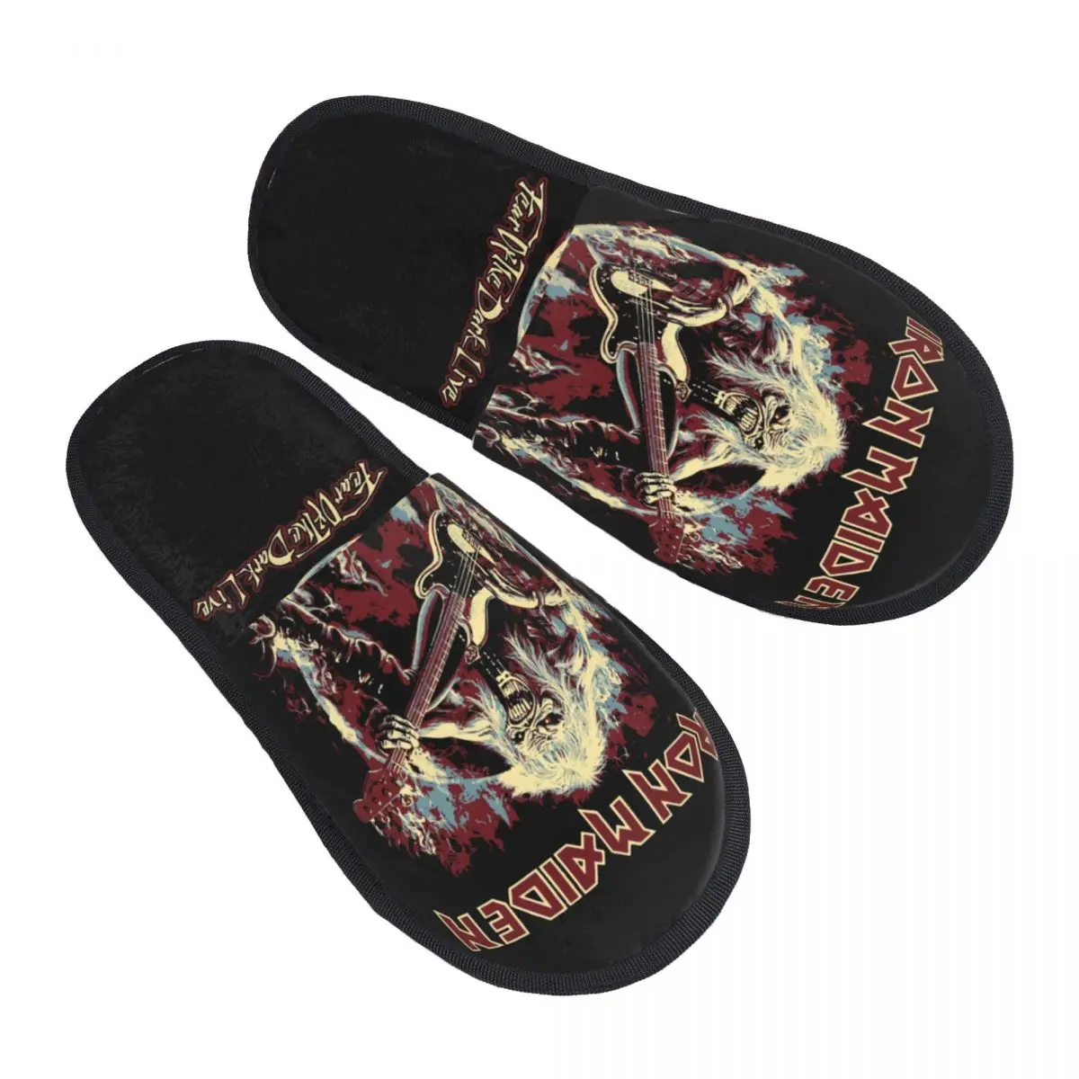 Custom Maidens Heavy Metal Iron Comfort Scuff With Memory Foam Slippers Women Spa House Shoes