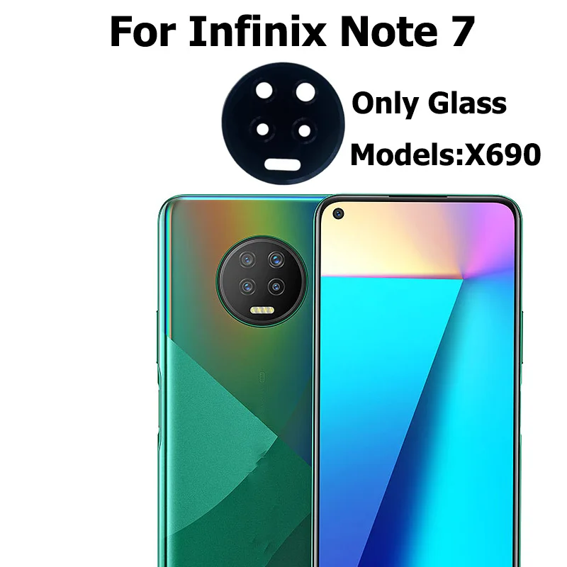 For Infinix Note 11 Pro X697 Rear Back Camera Glass Lens With Glue Sticker For Infinix Note 10 8 8i 7 Lite